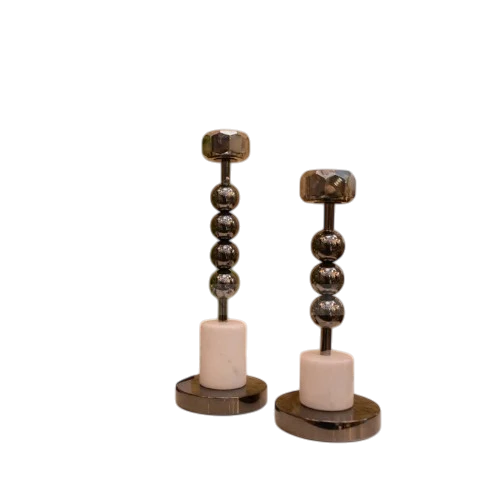 Charcoal Marble Dining Stands