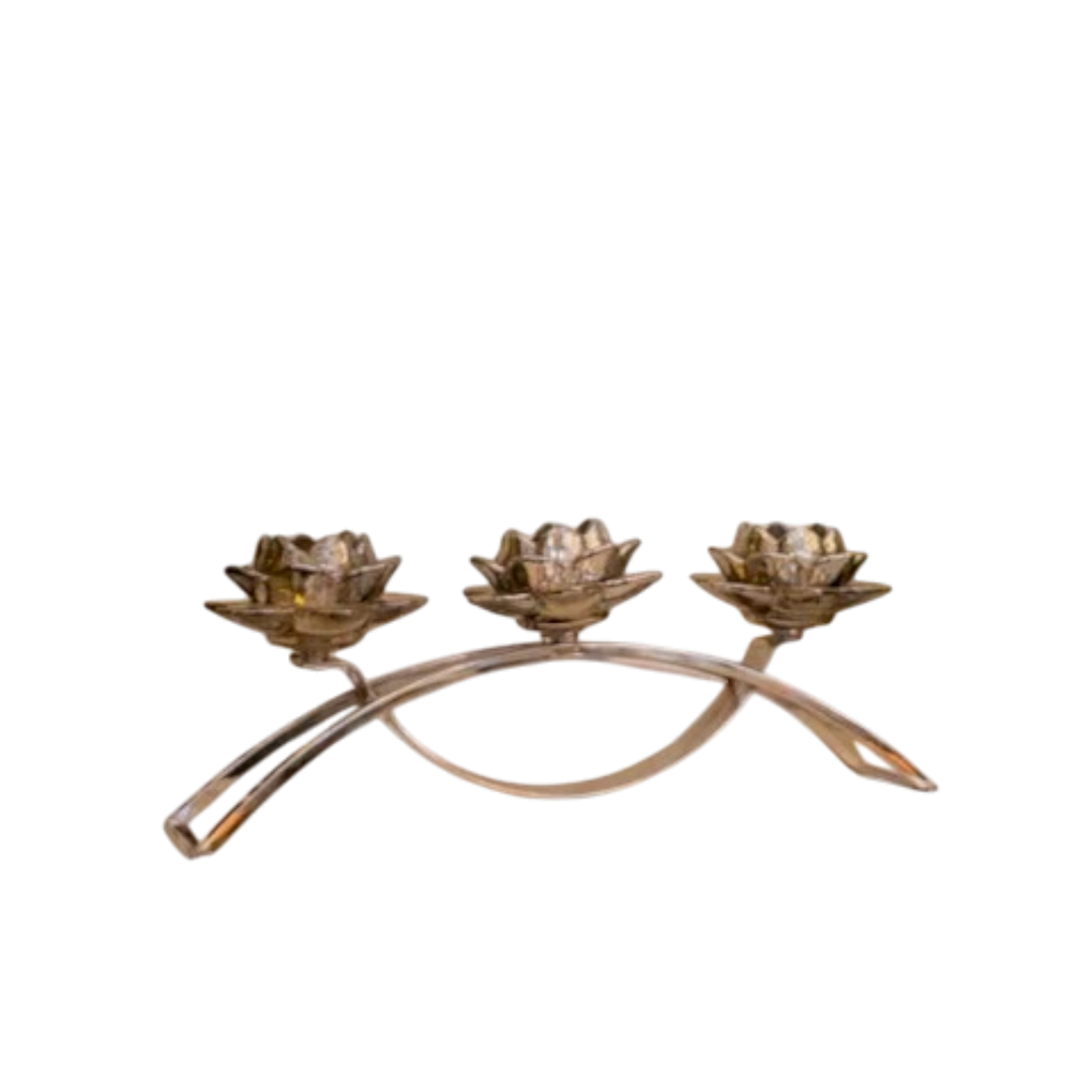 Sliver Lotus Candle Holder