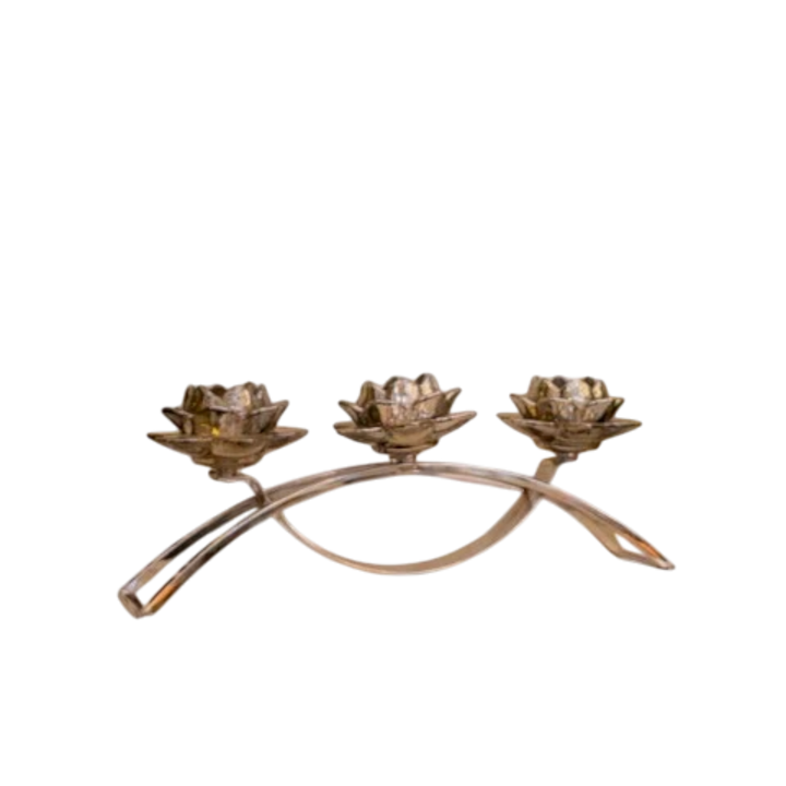 Sliver Lotus Candle Holder