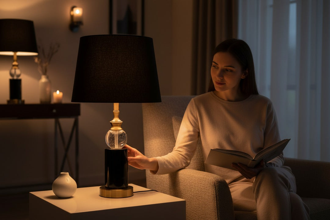 Kensley Tall Brass Table Lamp