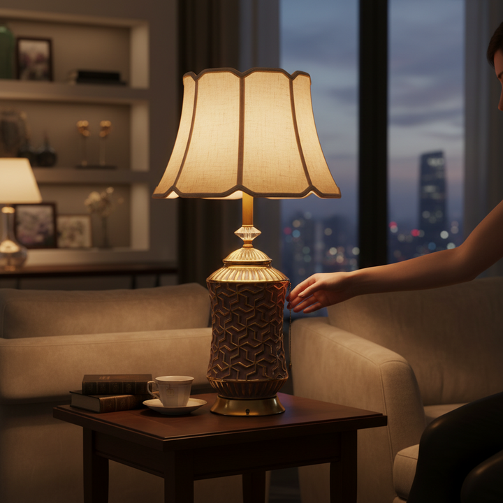 Royal Crest Ceramic Table Lamp