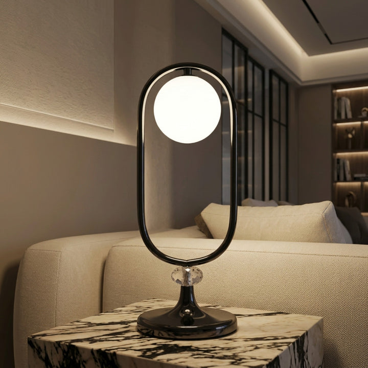 Modern Black Loop Table Lamp
