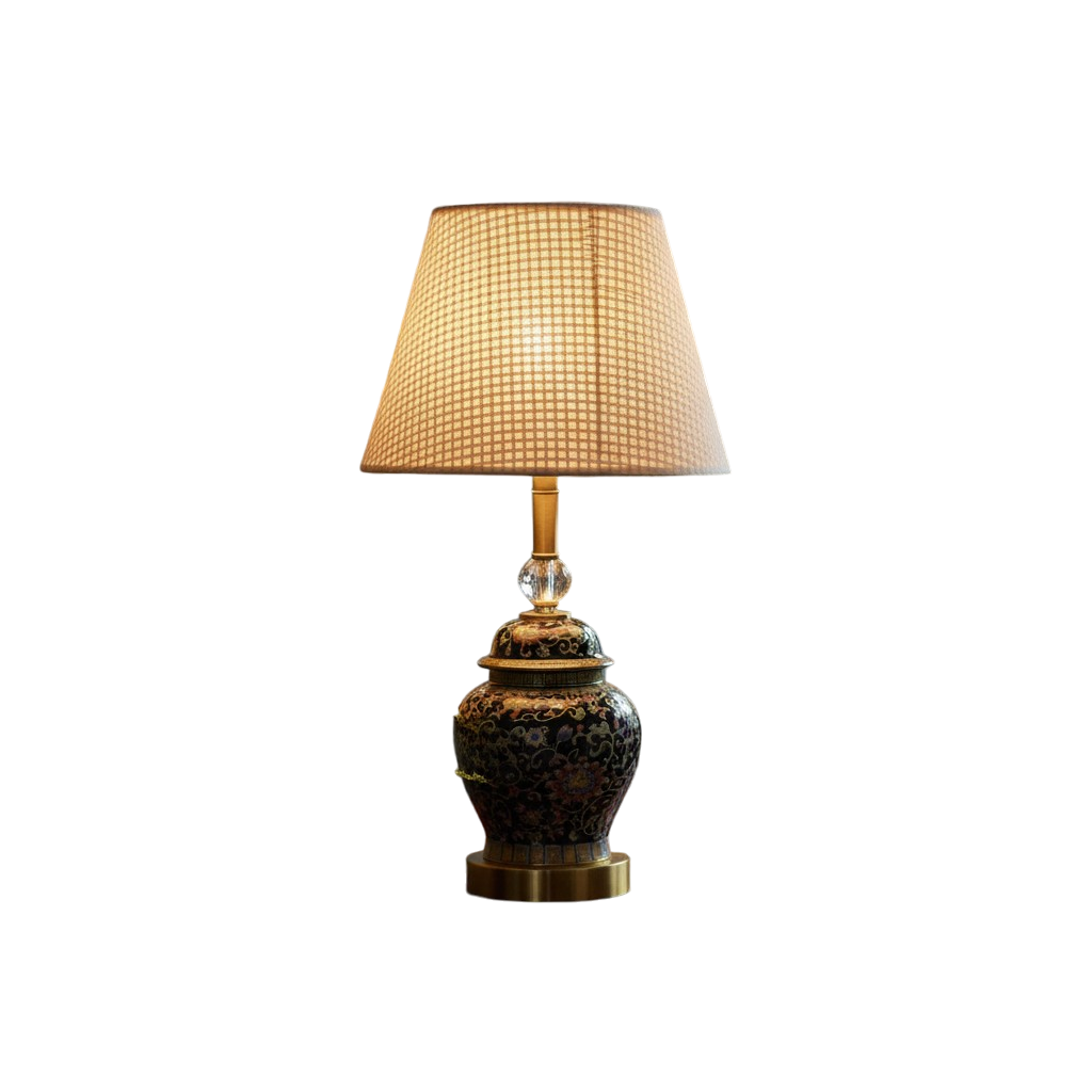 Timeless Amber Glow Vintage Ceramic Table Lamp