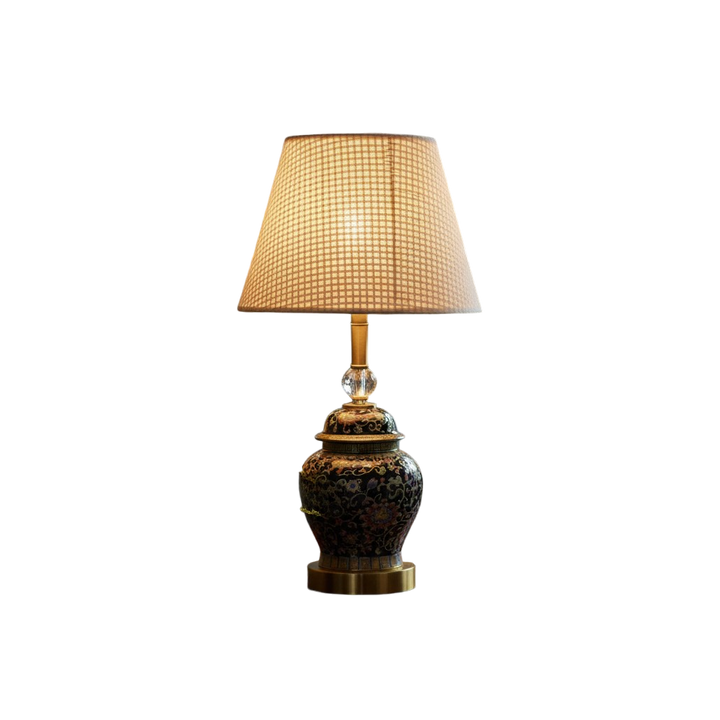 Timeless Amber Glow Vintage Ceramic Table Lamp