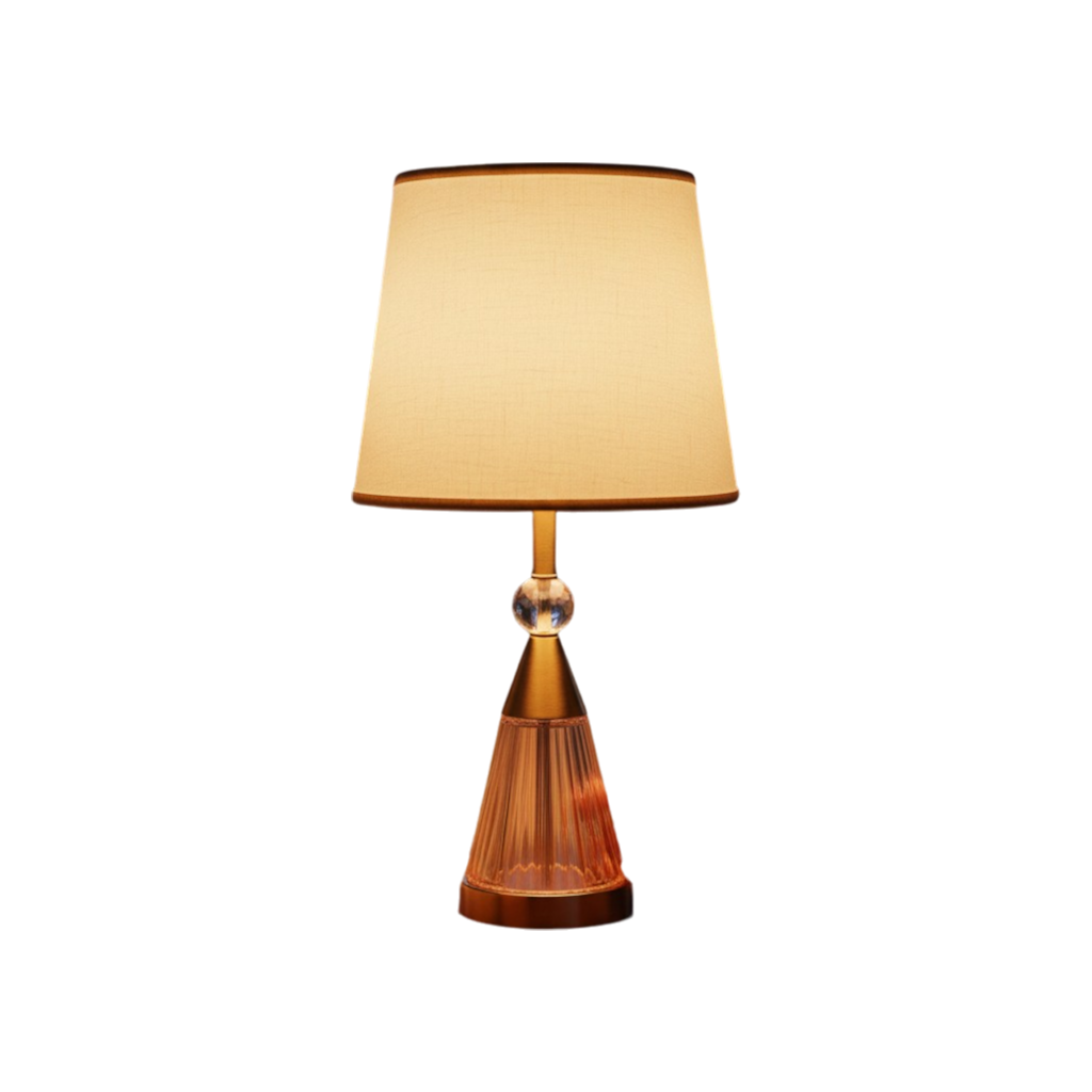 Belmont Solid Glass Brass Table Lamp