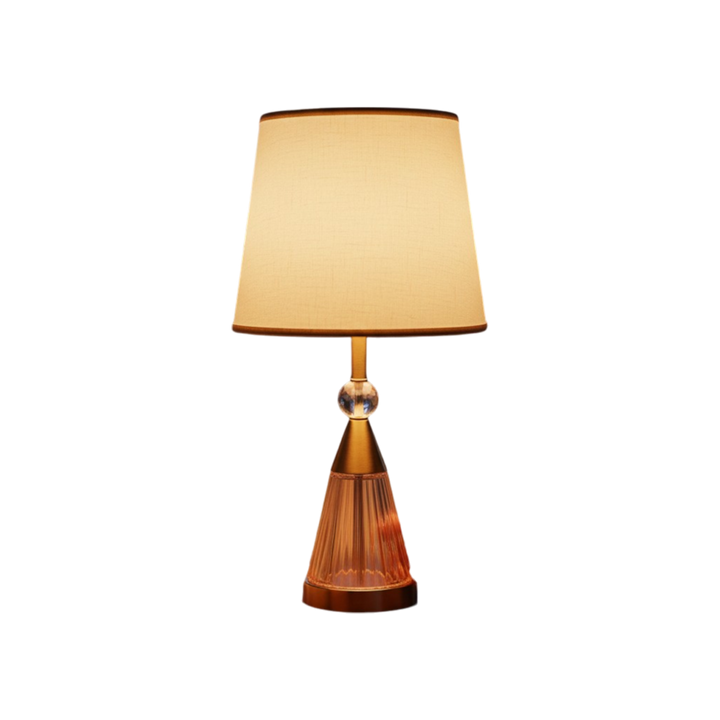 Belmont Solid Glass Brass Table Lamp