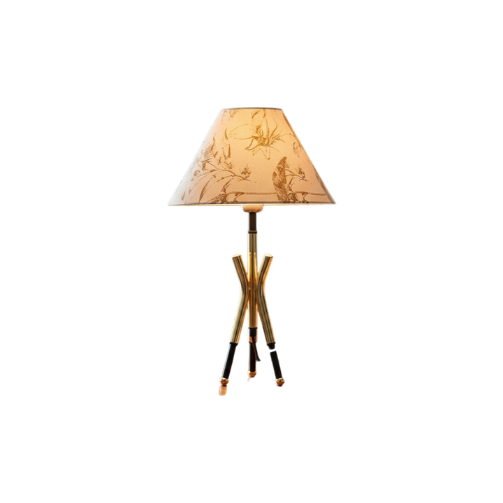 Elegant Gold Tripod Side Table Lamp