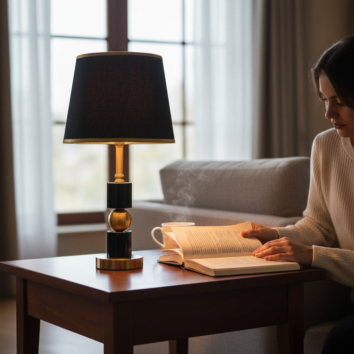 Ashbury Luxe Tapered Brass Accent Lamp