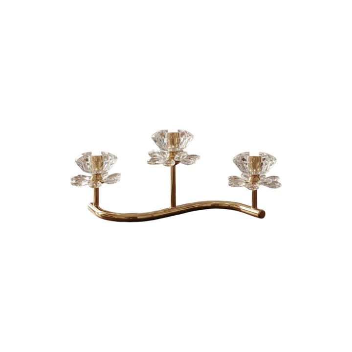 Elegant Floral Triple Candle Stand