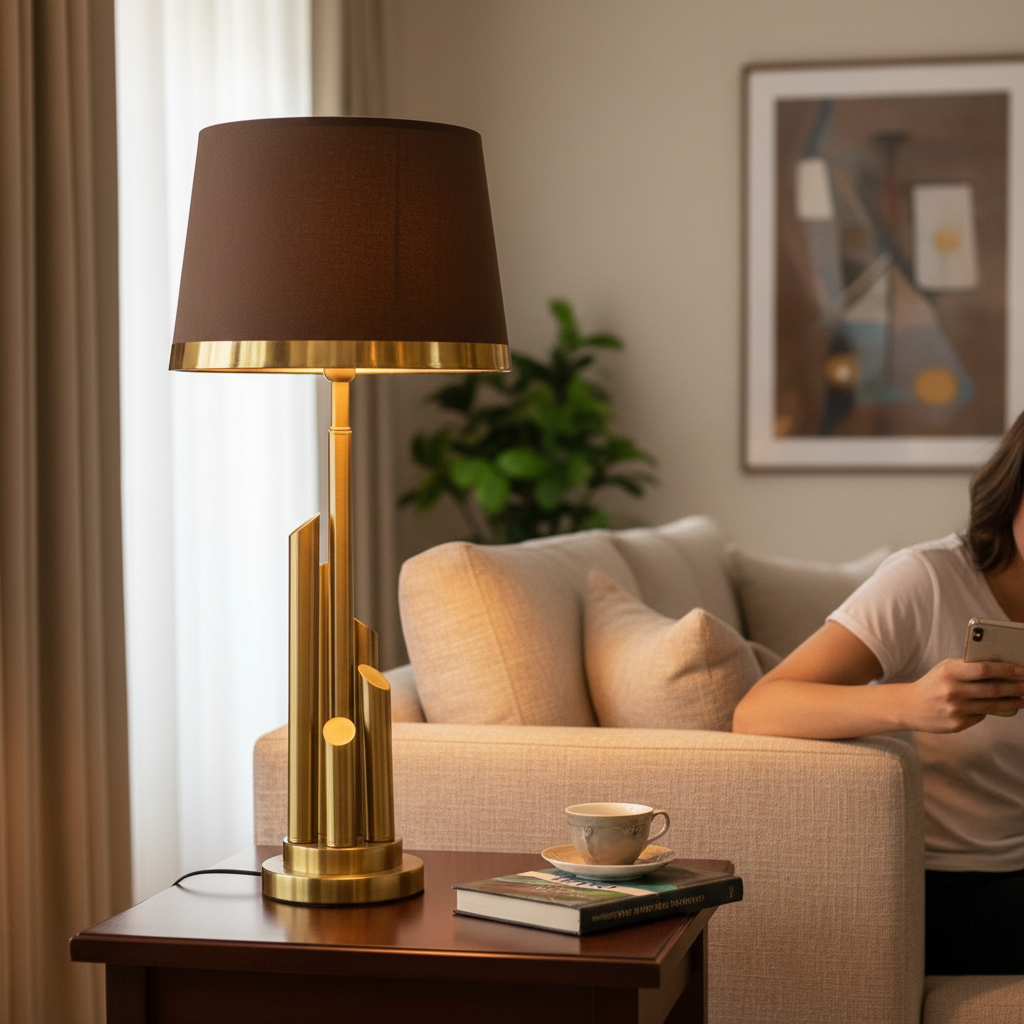 Royal Heritage Brass Side Table Lamp