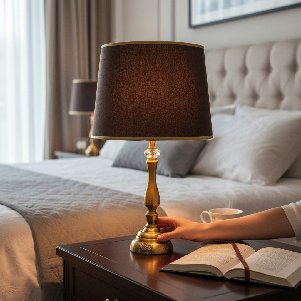 Nox Polished Brass Lamp