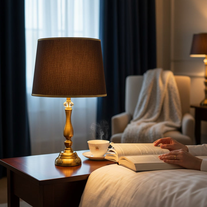 Nox Polished Brass Lamp