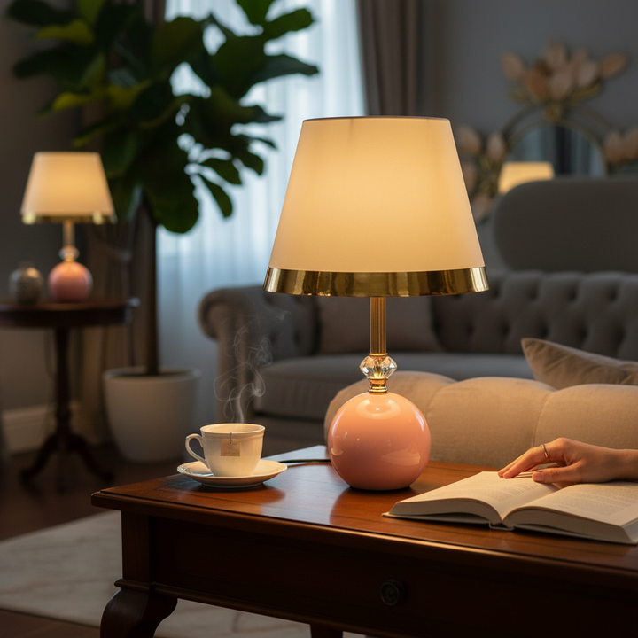Veloura Pleated Glow Side Table Lamp