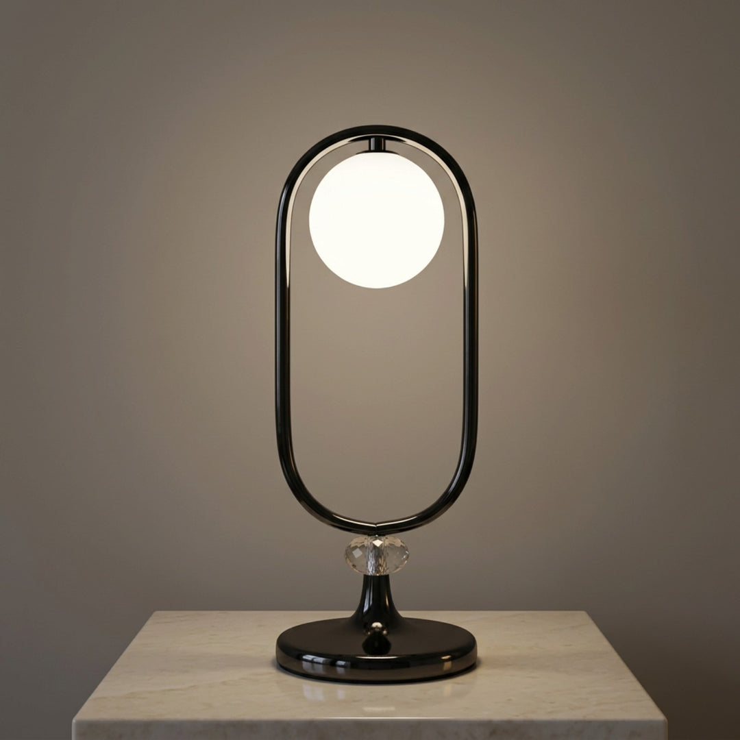 Modern Black Loop Table Lamp