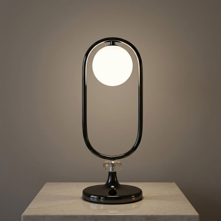 Modern Black Loop Table Lamp
