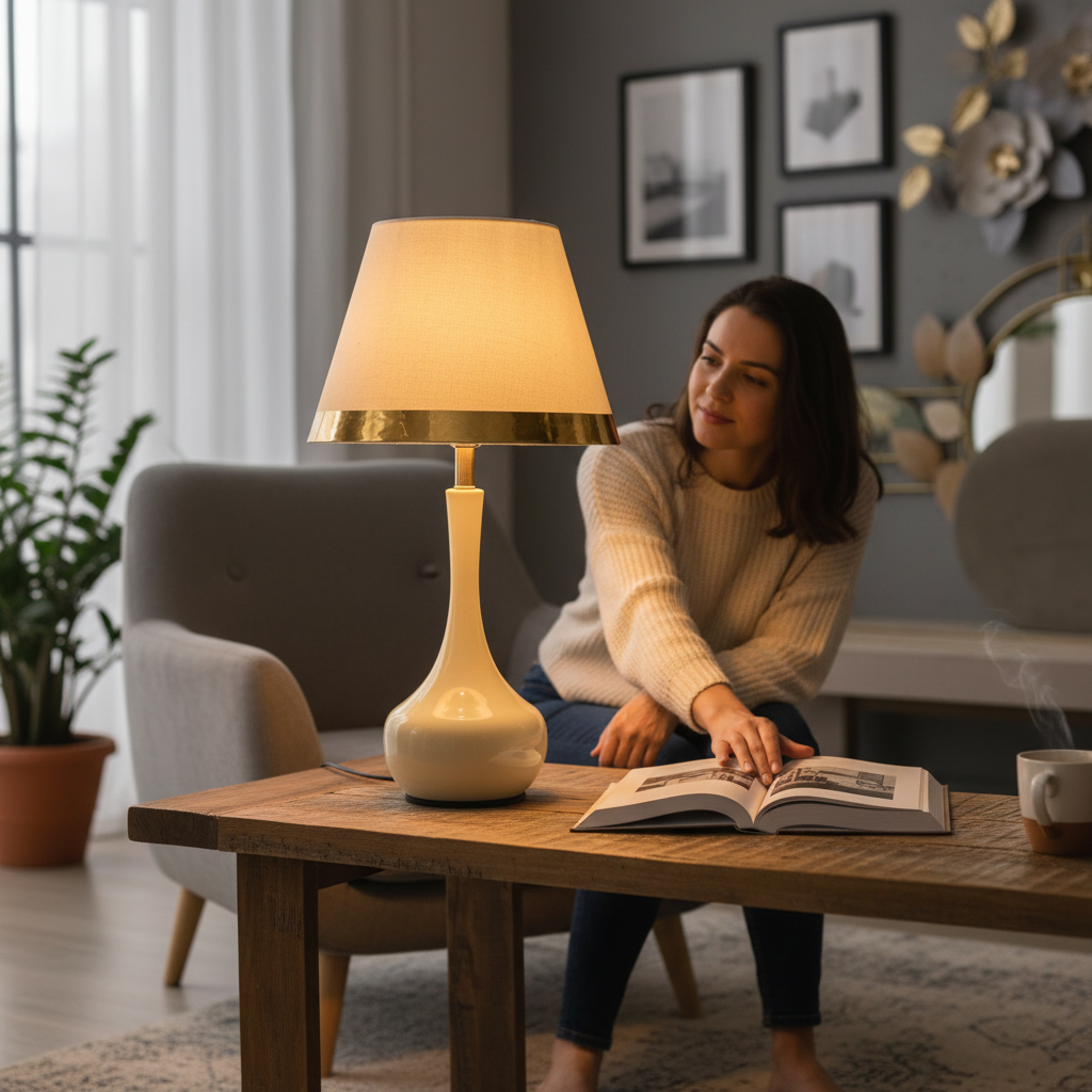 Aurora Pleated Table Accent Lamp