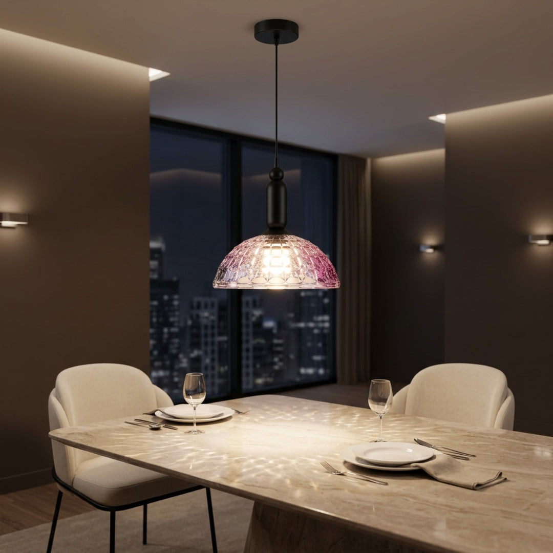 Luxury Pink Mosaic Glass Pendant Light