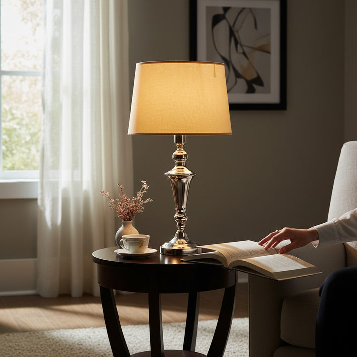 Easton Antique Brass Side Table Lamp