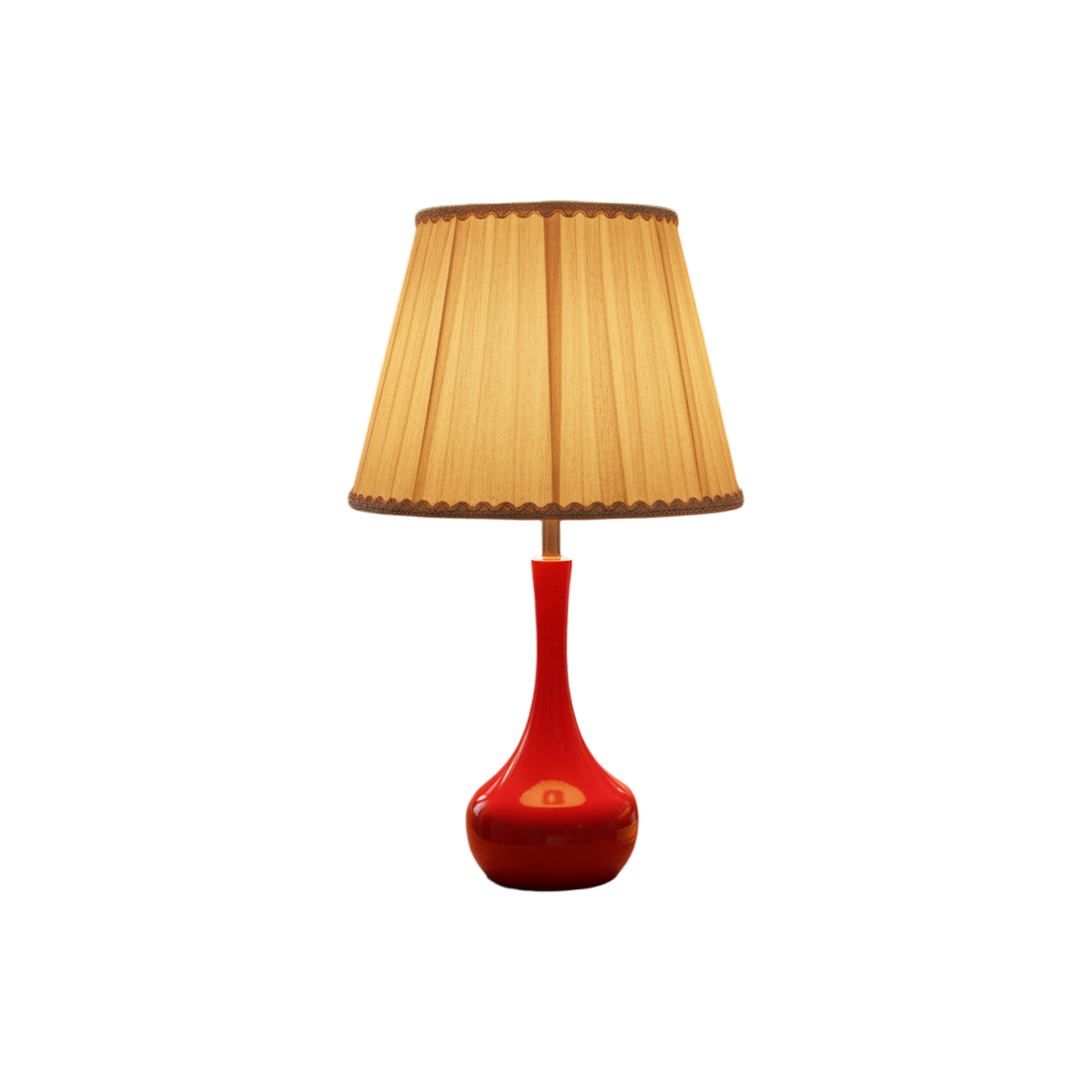 Rosé Glow Pleated Table Lamp