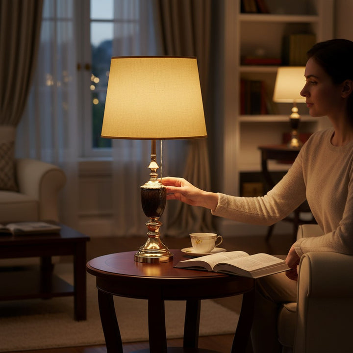 Kingsford Slim Brass Table Lamp