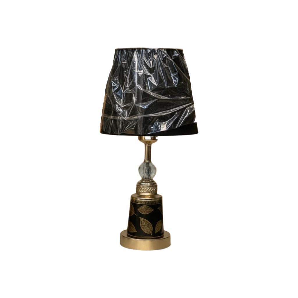 Elegant Floral-Print Ceramic Table Lamp
