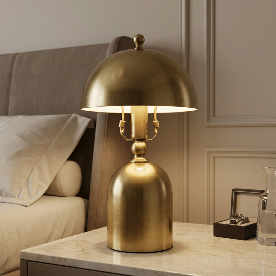 Luxury Gold Dome Electric Table Lamp