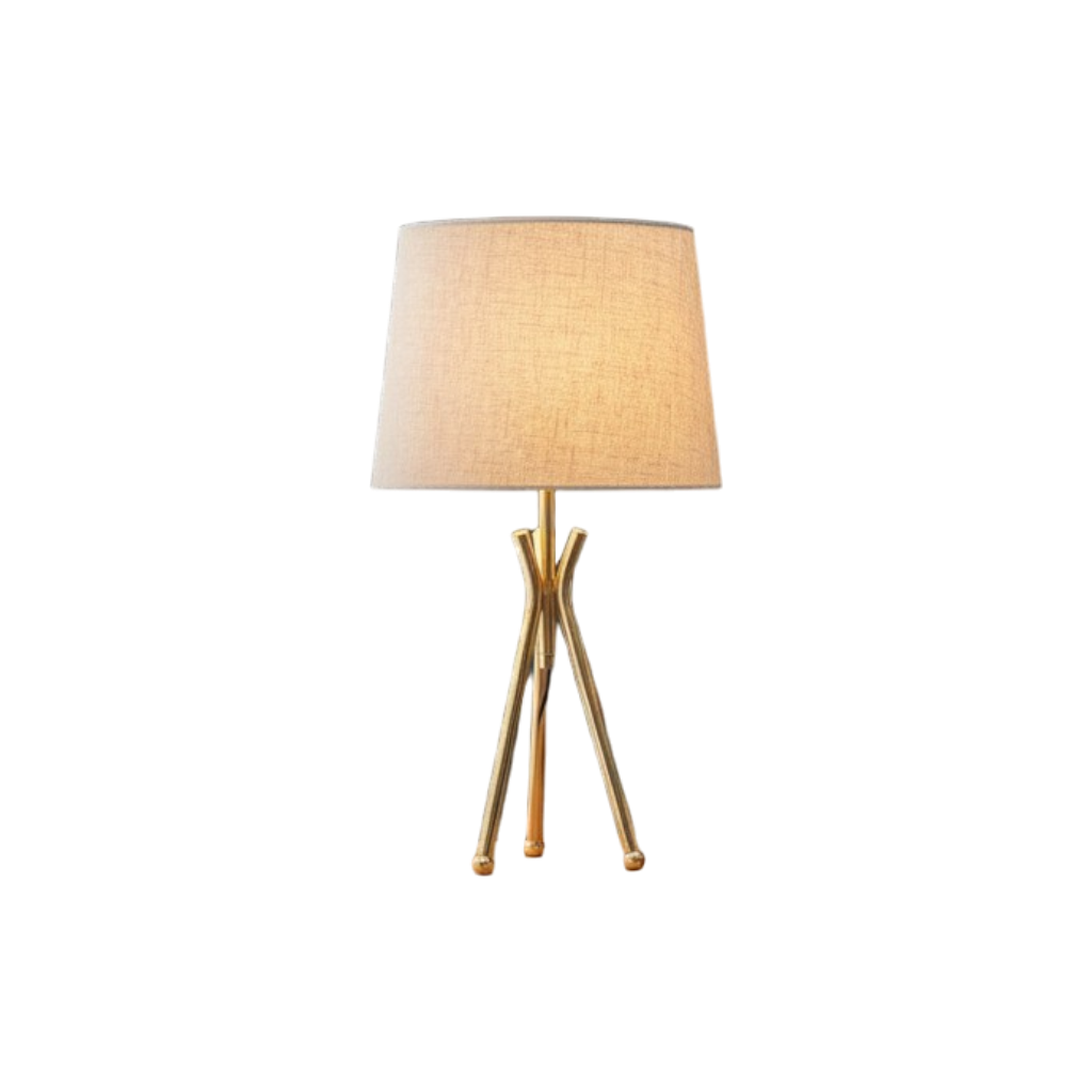 Modern Gold Tripod Table Lamp