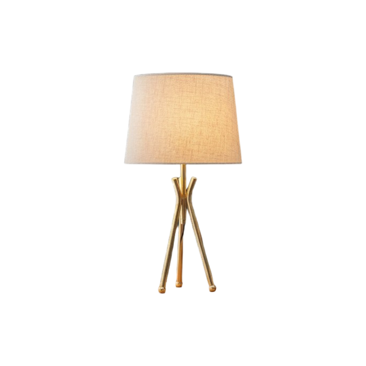 Modern Gold Tripod Table Lamp