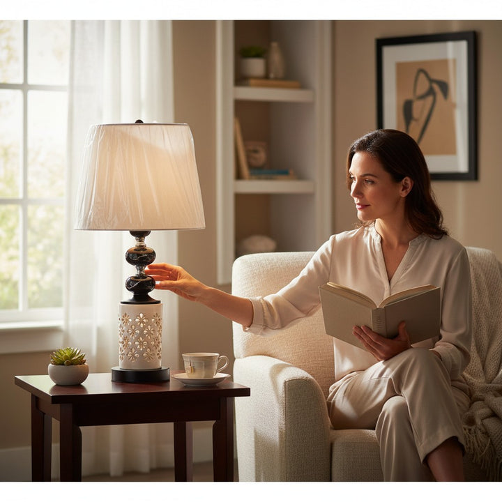 The Beacon Tapered Ceramic Desk Lamp