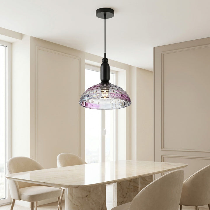 Luxury Pink Mosaic Glass Pendant Light