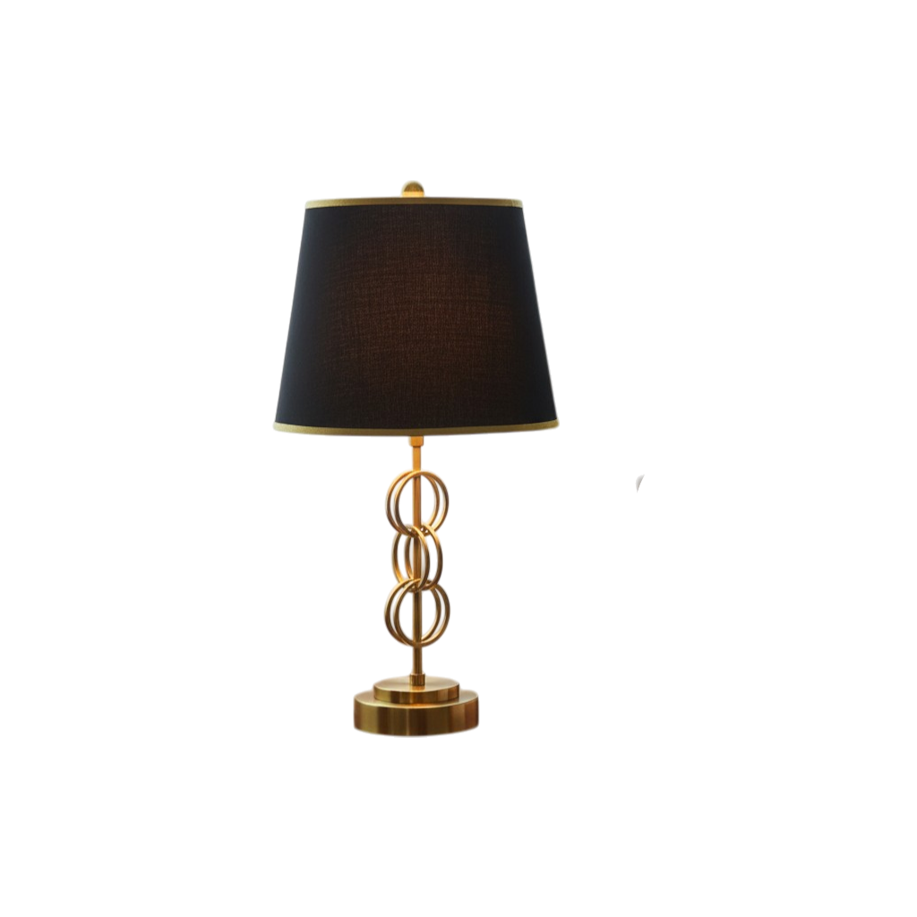 Modern Brass Gold Ring Table Lamp