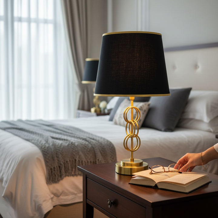 Modern Brass Gold Ring Table Lamp