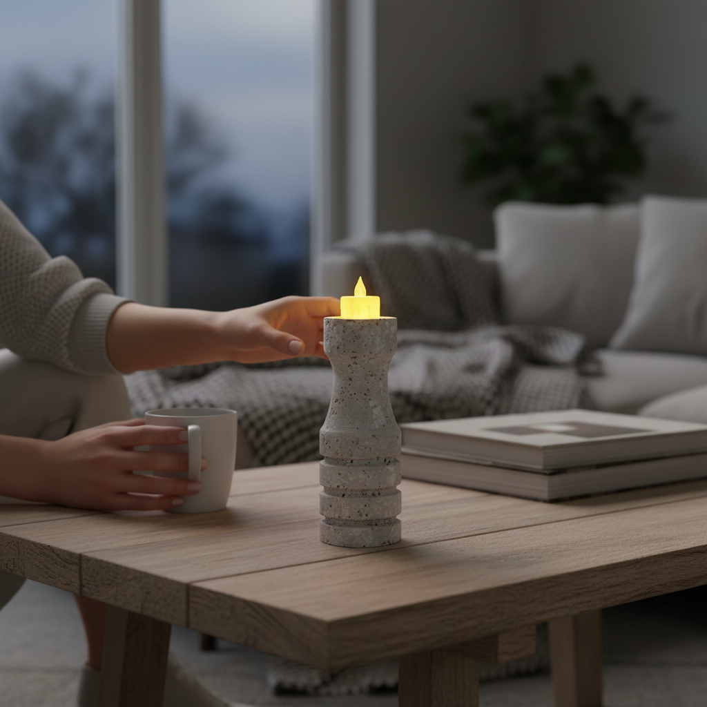 Celestial Calm Travertine Candelabra