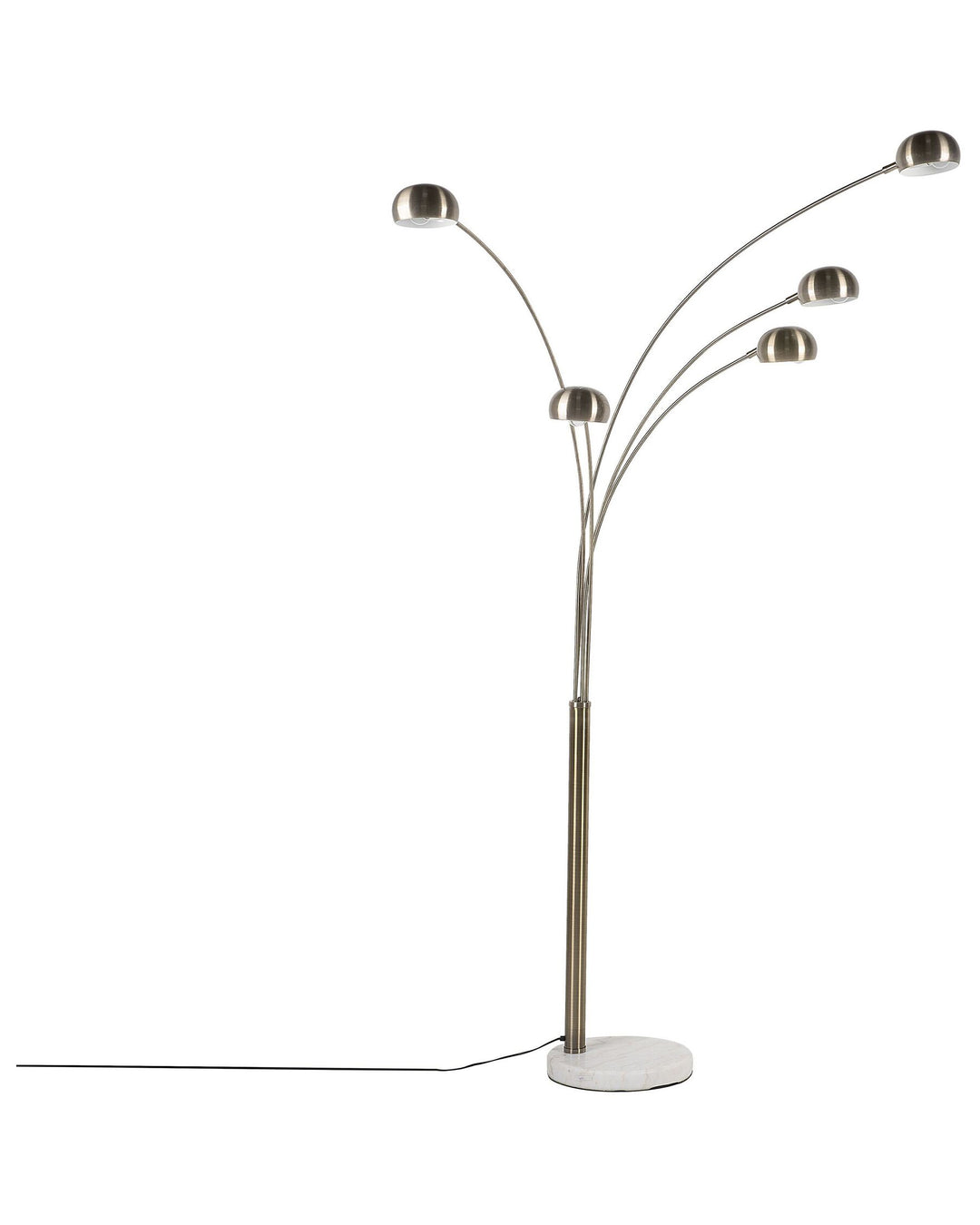 Silver Radiant Cascade 5-Arcs Floor Lamp