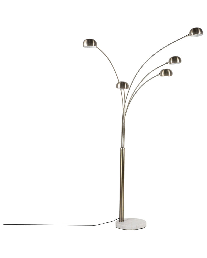 Silver Radiant Cascade 5-Arcs Floor Lamp