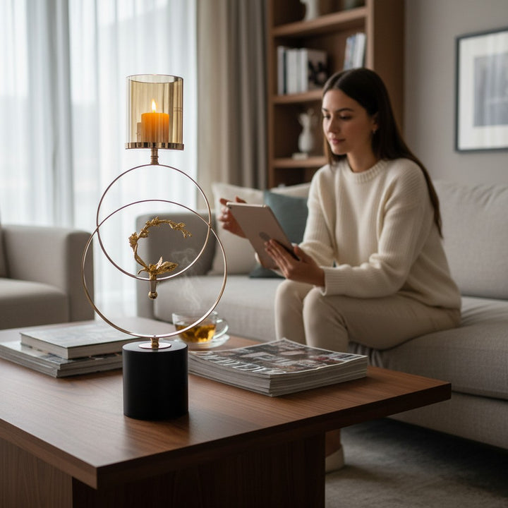 Modern Ring Candle Holder Decor