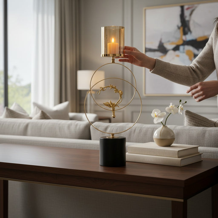 Modern Ring Candle Holder Decor