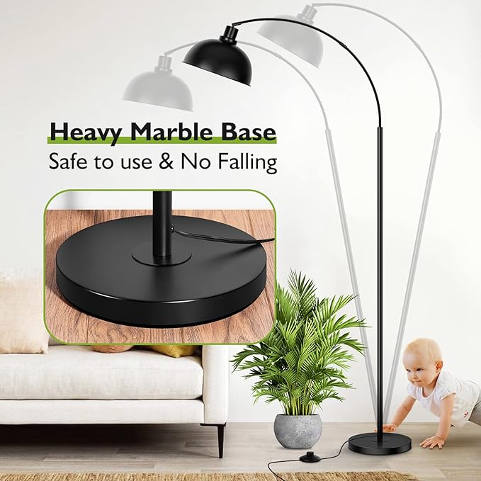Midnight Sweep Metal Arc Lamp