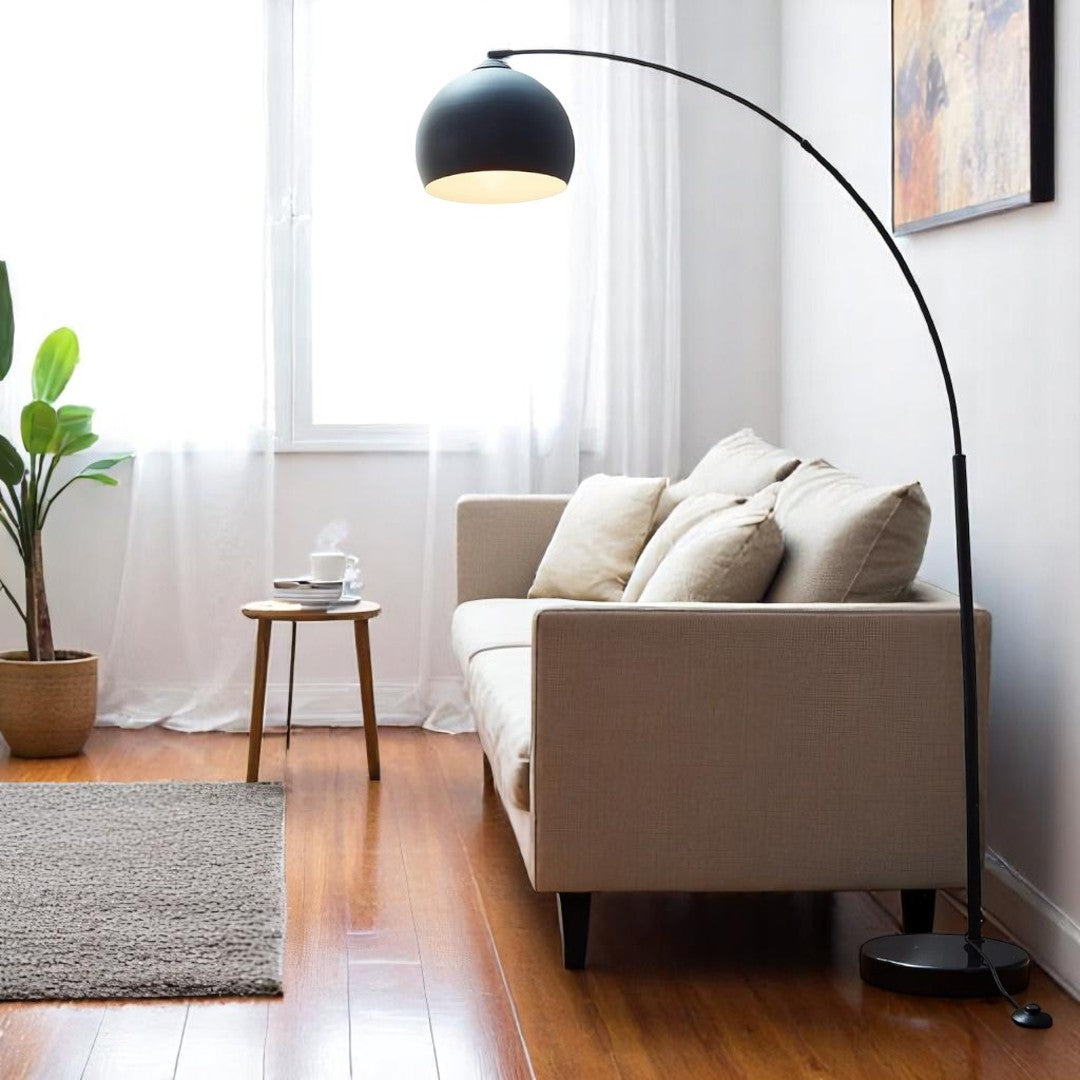 Midnight Sweep Metal Arc Lamp