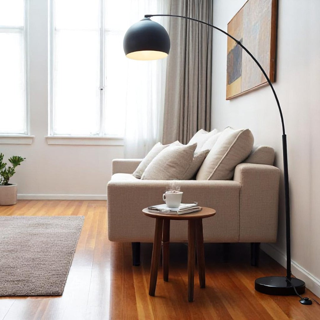 Midnight Sweep Metal Arc Lamp