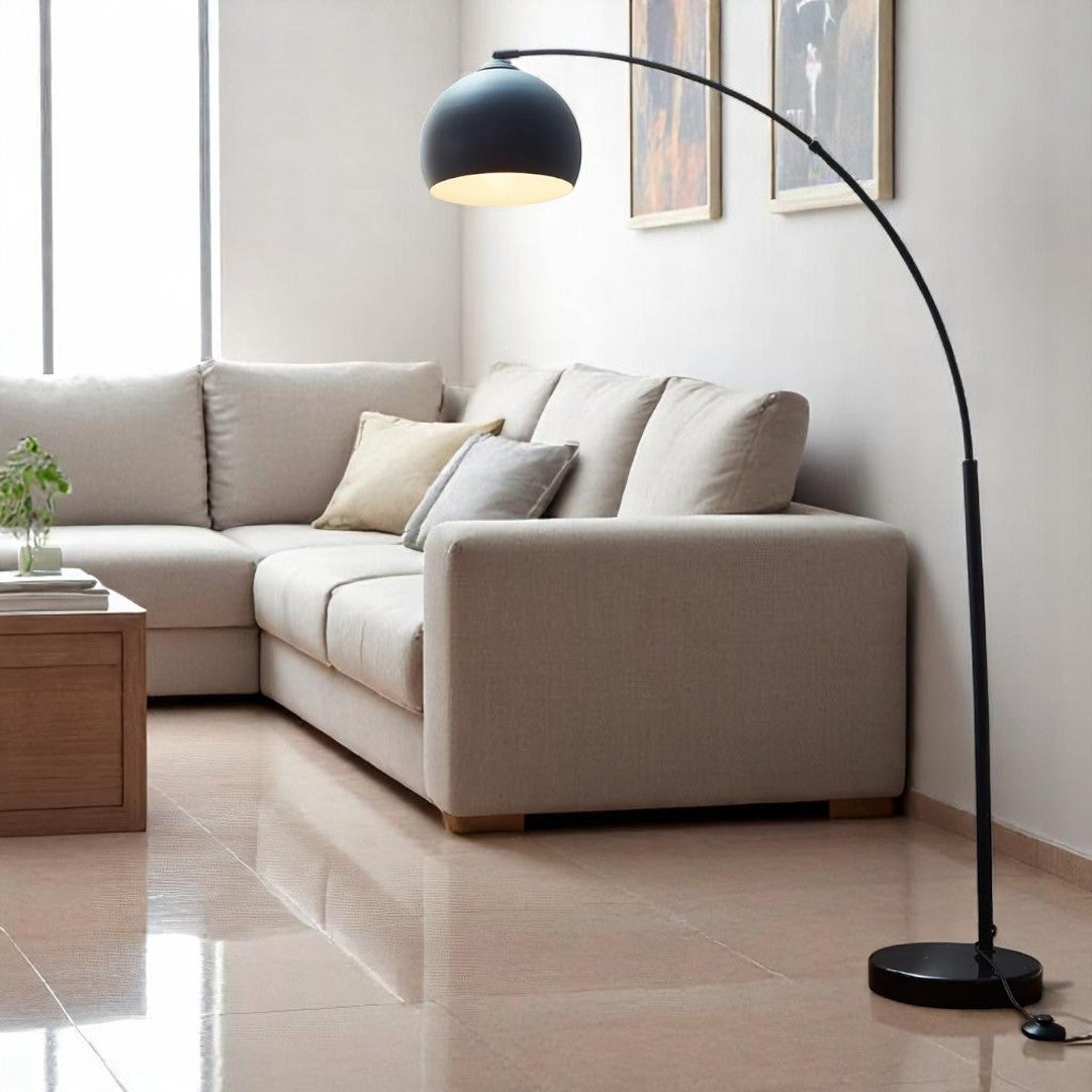 Midnight Sweep Metal Arc Lamp