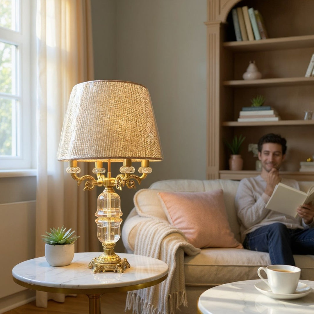 Royal Designed Metallic Gold Table Lamp