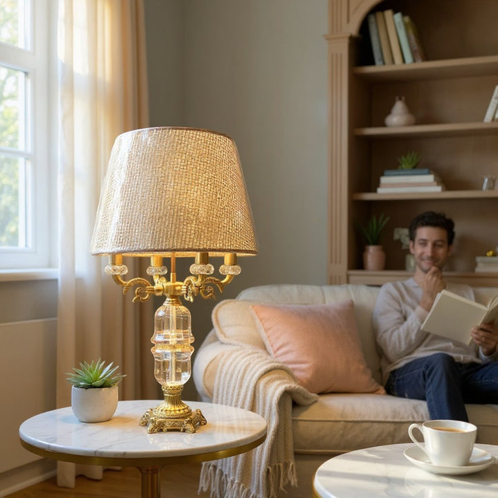 Royal Designed Metallic Gold Table Lamp
