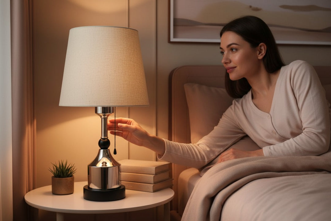 Ainsley Etched Brass Column Lamp