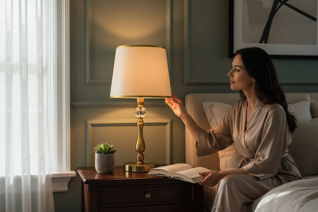 Calloway Modern Brass Pedestal Lamp