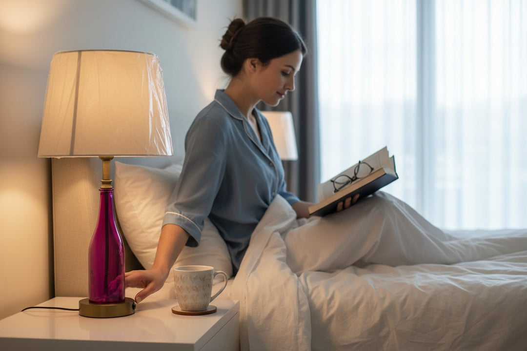 The Miro Minimal Brass Glass  Lamp
