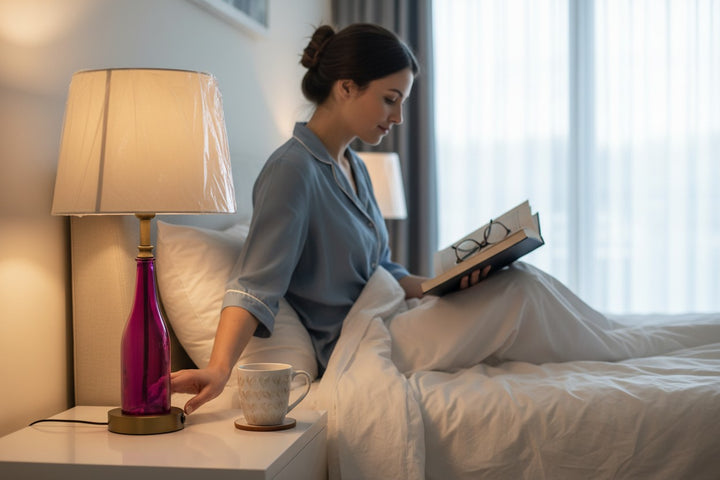 The Miro Minimal Brass Glass  Lamp