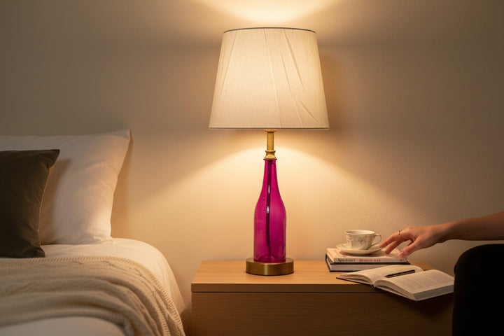 The Miro Minimal Brass Glass  Lamp