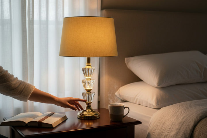 Auden Brass Crystal LED Table Lamps