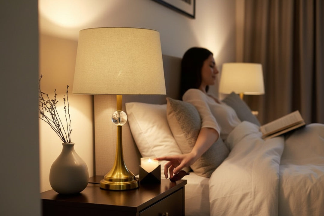 Isla Brass Orb Side Table Lamp